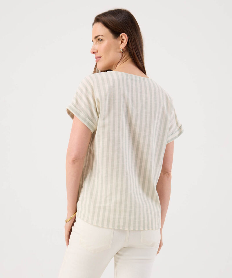 Blusa Manga Corta A Rayas