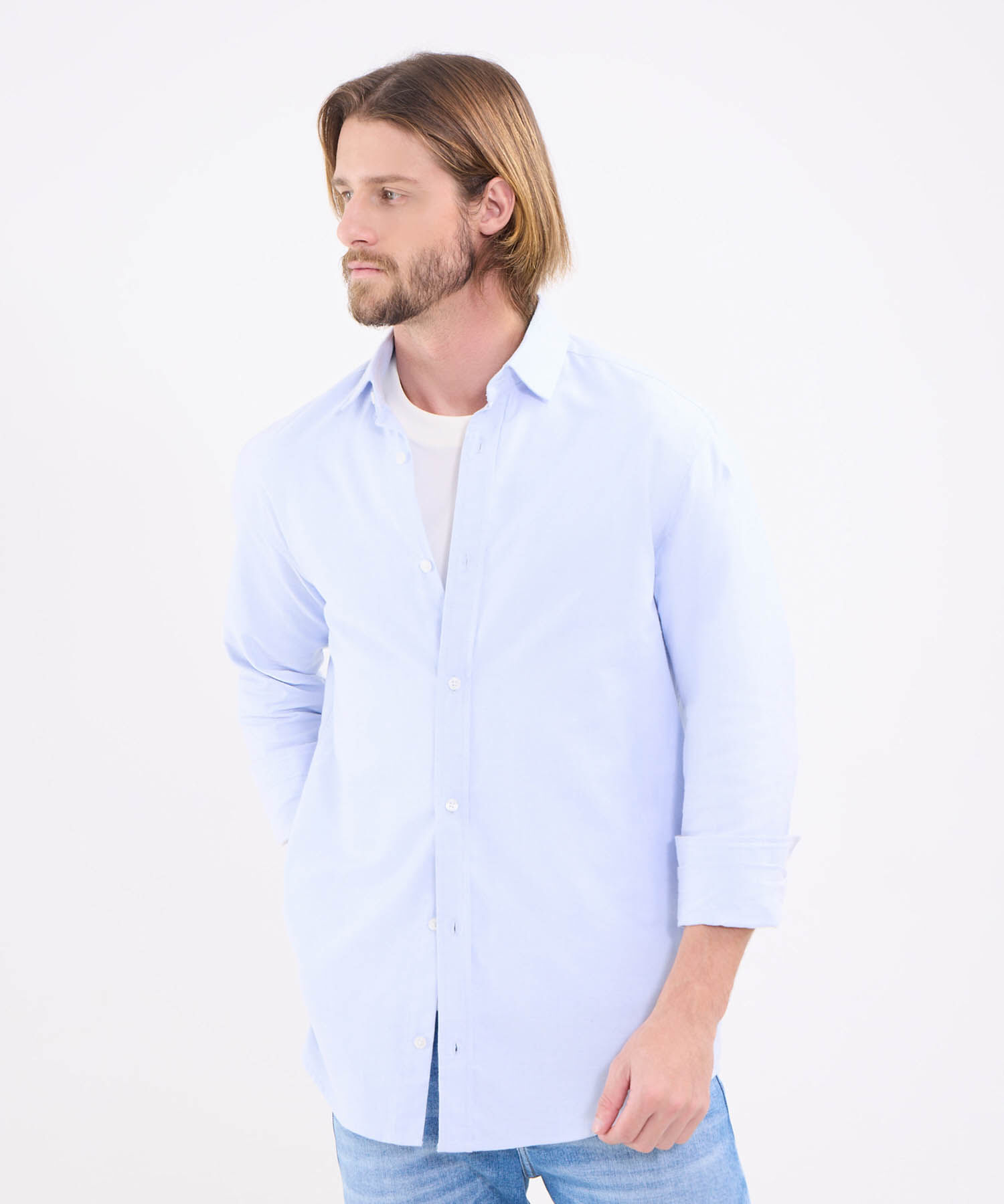 Camisa Oxford Para Hombre