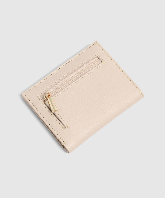 Billetera Unicolor Con Boton 