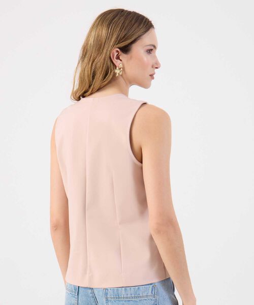 Chaleco Sastre Mujer Escote V Abotonado