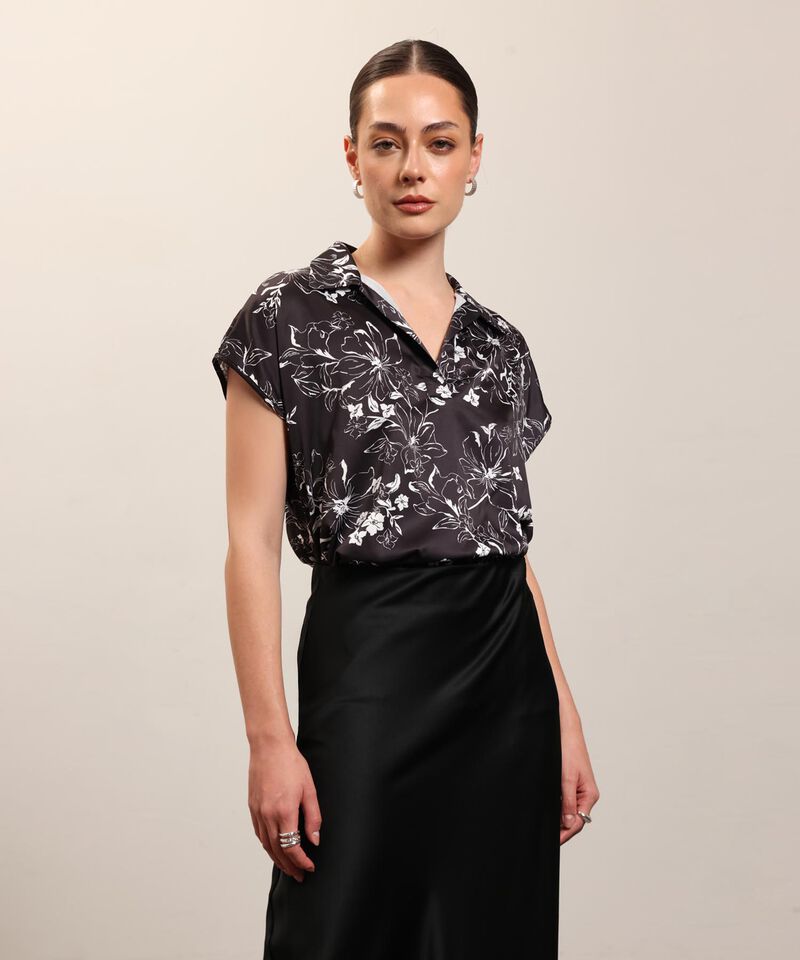 Blusa Manga Corta Estampada 