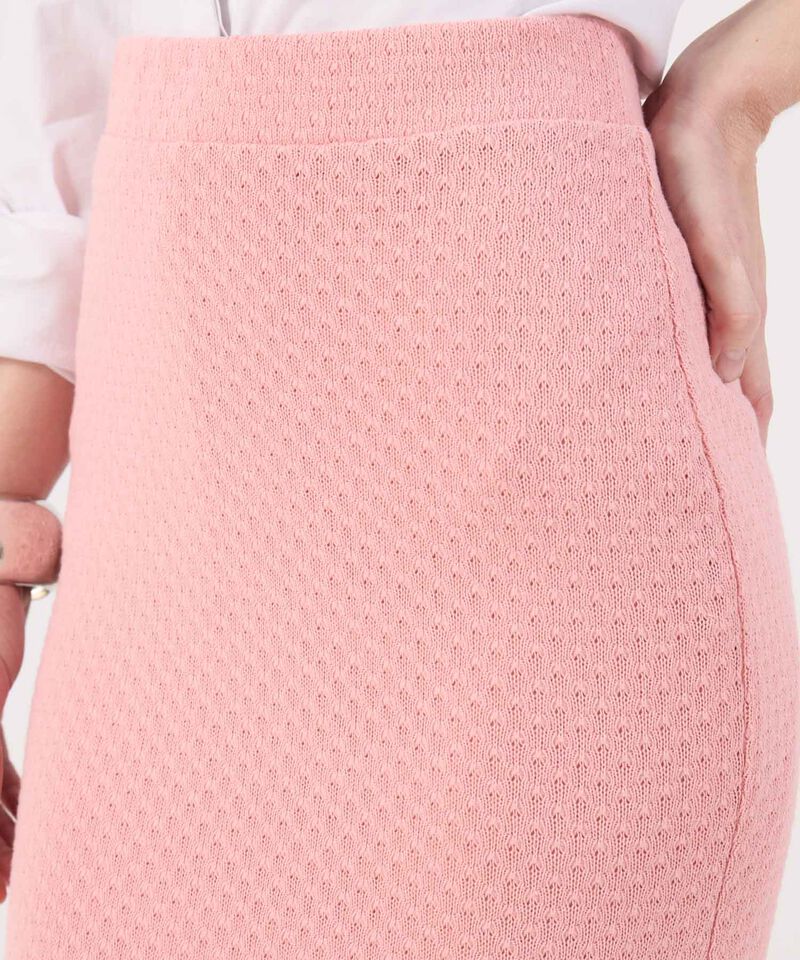 Falda Texturizada Con Abertura