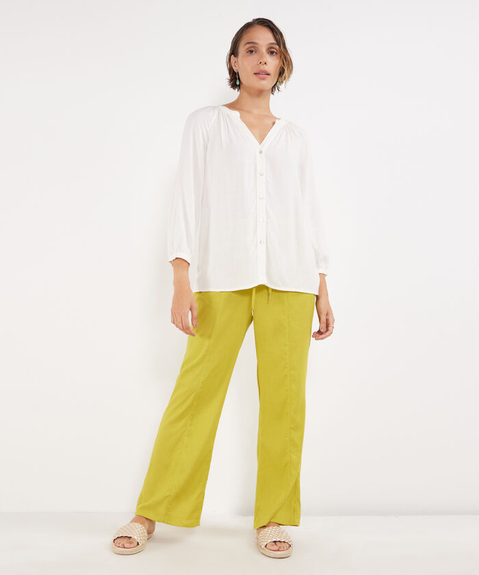 Blusa Manga 3/4 Cuello Neru Unicolor