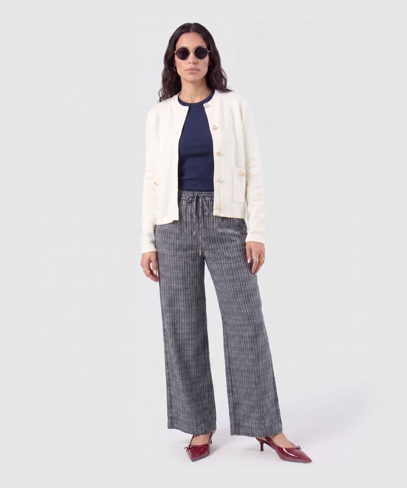 Pantal&oacute;n De Bota Ancha Con Cord&oacute;n Para Mujer