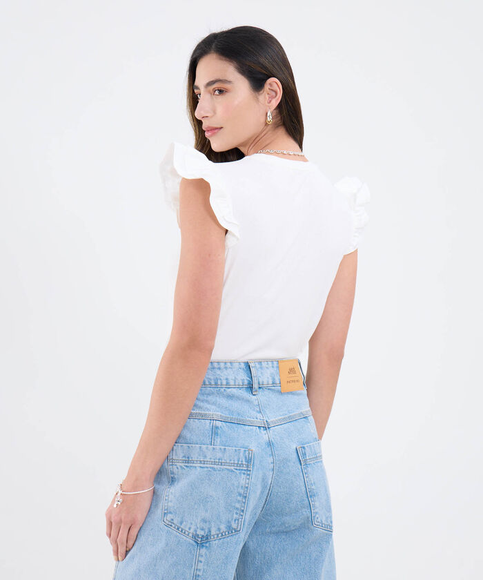 Camiseta Manga Sisa Con Boleros