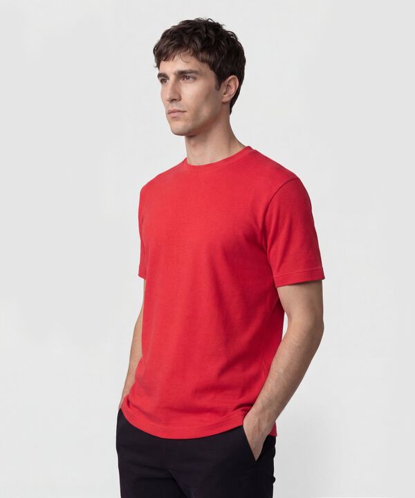 Camiseta Regular Fit Unicolor Para Hombre image number null