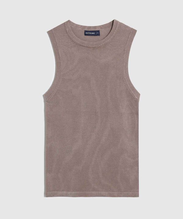 Camiseta de Punto Sin Mangas para Mujer image number null