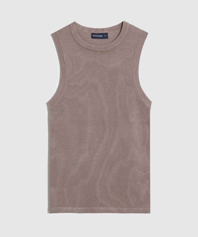 Camiseta de Punto Sin Mangas para Mujer