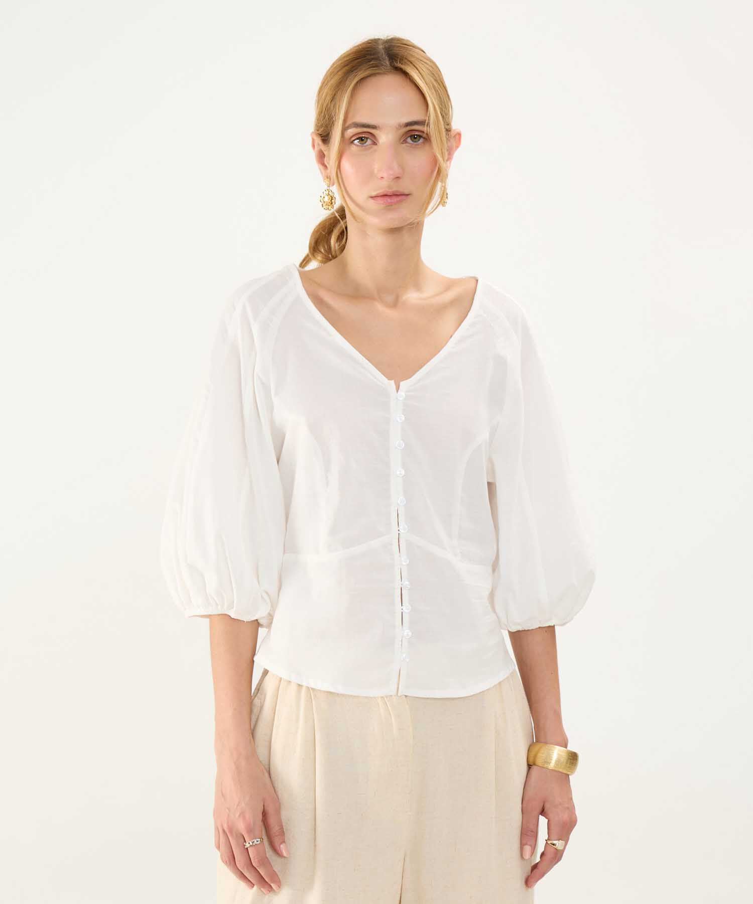 Blusa Escote en V