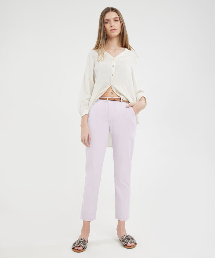 Pantalon Basico Bolsillos Diagonal