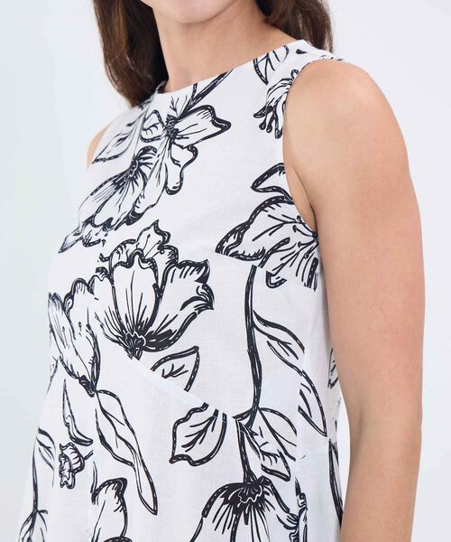 Vestido Escote Redondo Estampado image number null