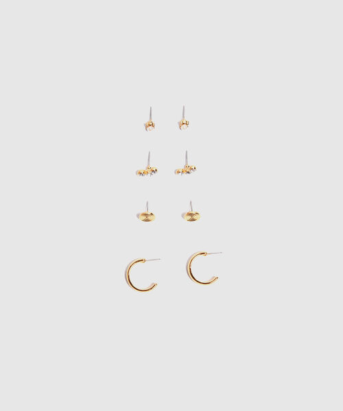 Aretes Set X 4 Para Mujer image number null