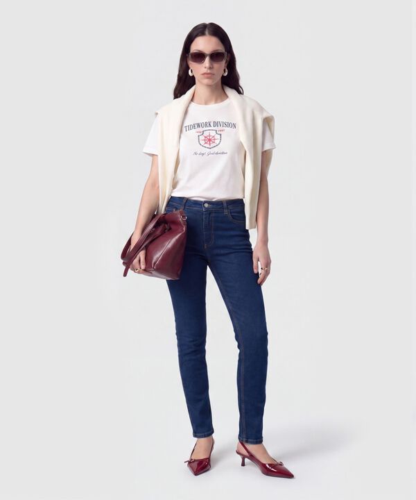 Jeans Skinny de Tiro Alto para Mujer