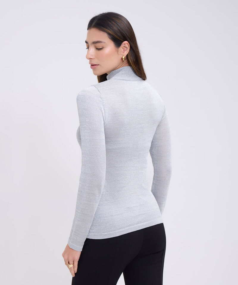 Saco cuello alto, manga larga para mujer