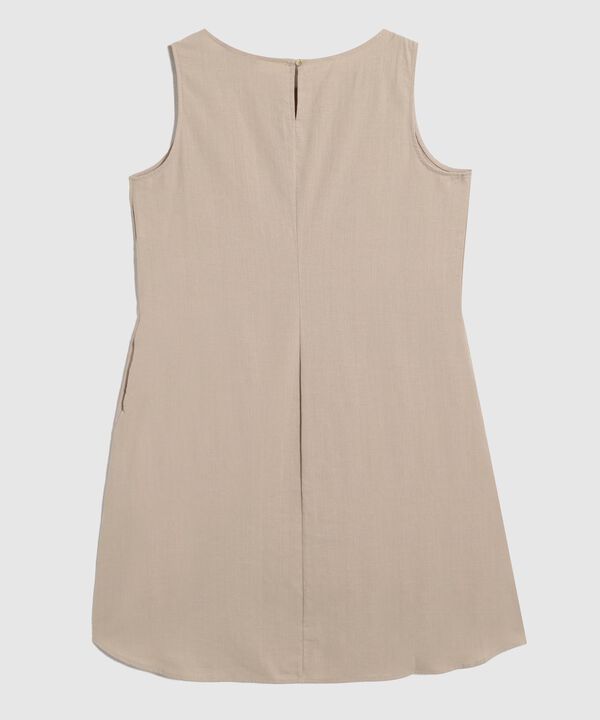 Vestido Corto Unicolor Manga Sisa 