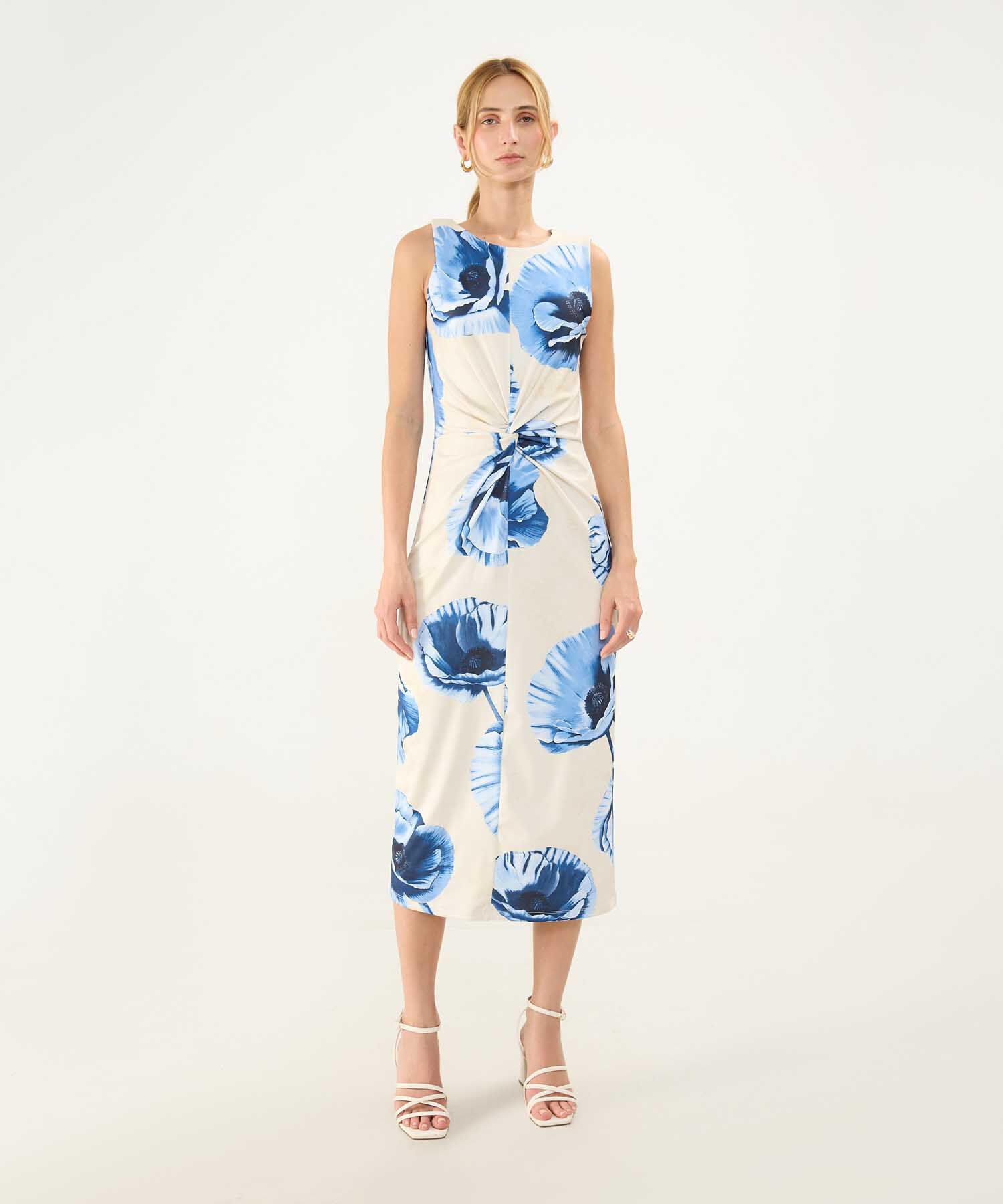 Vestido Estampado con Anudado