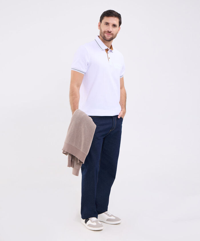 Polo Unicolor Para Hombre