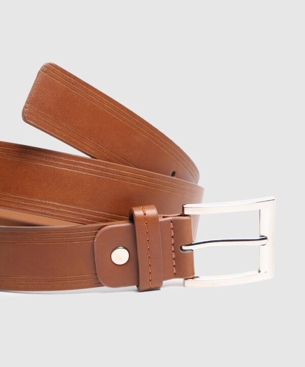 Cintur&oacute;n Cl&aacute;sico con Hebilla Met&aacute;lica Para Hombre