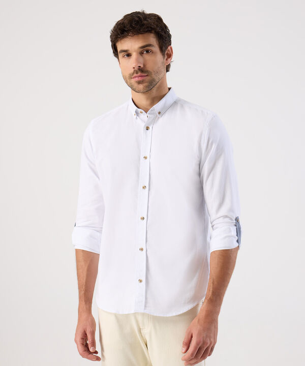 Camisa Unicolor Regular Fit Para Hombre image number null