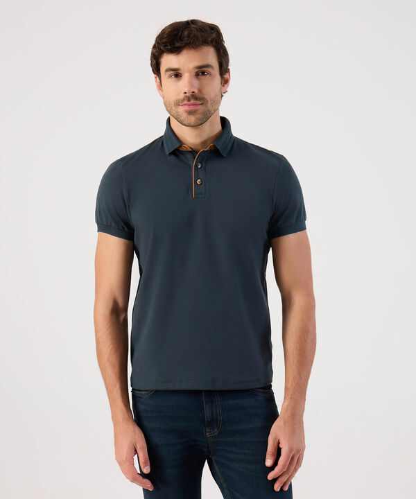 Polo Slim Fit Con Detalles En Contraste image number null