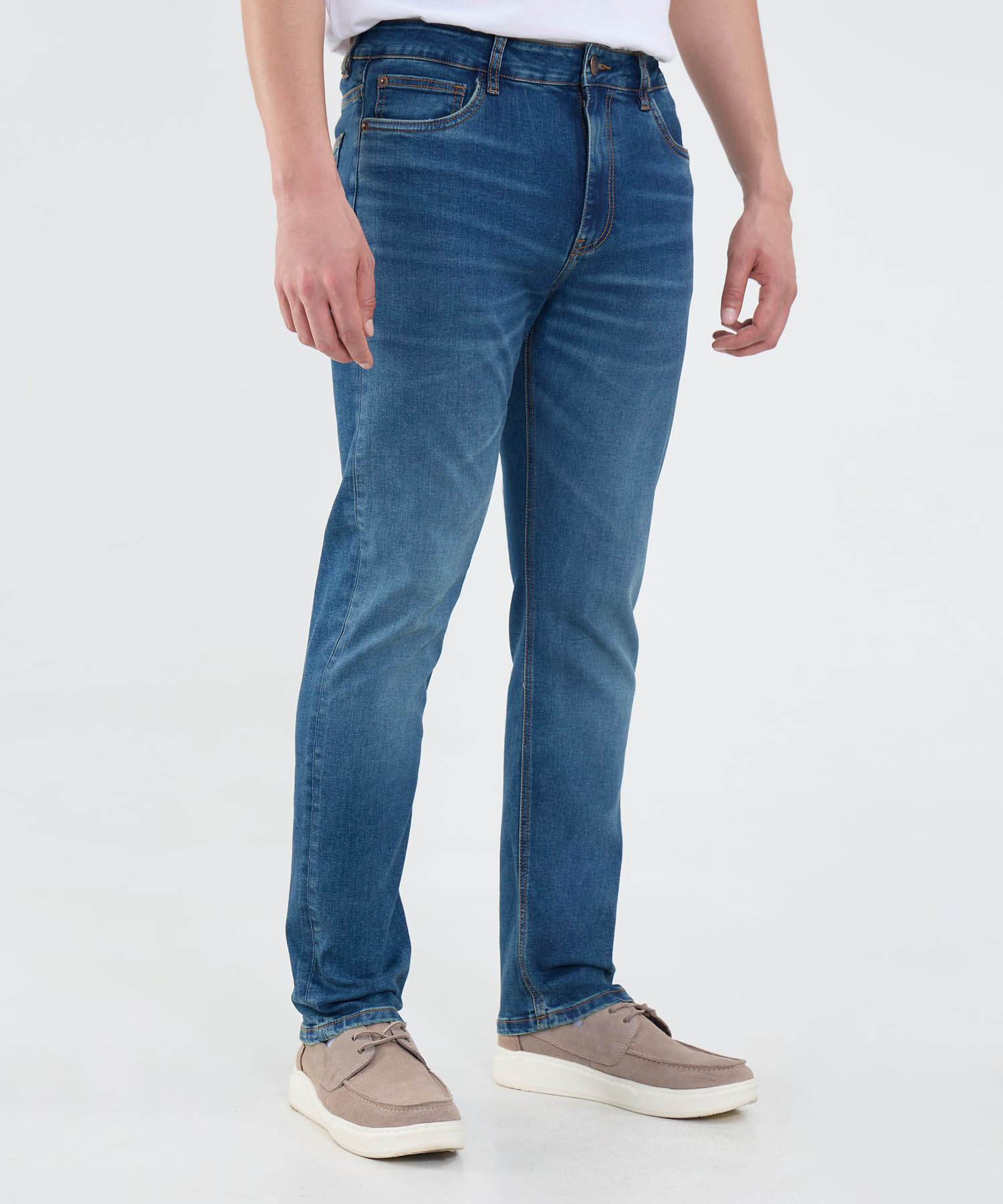 Jeans Slim Tono Medio