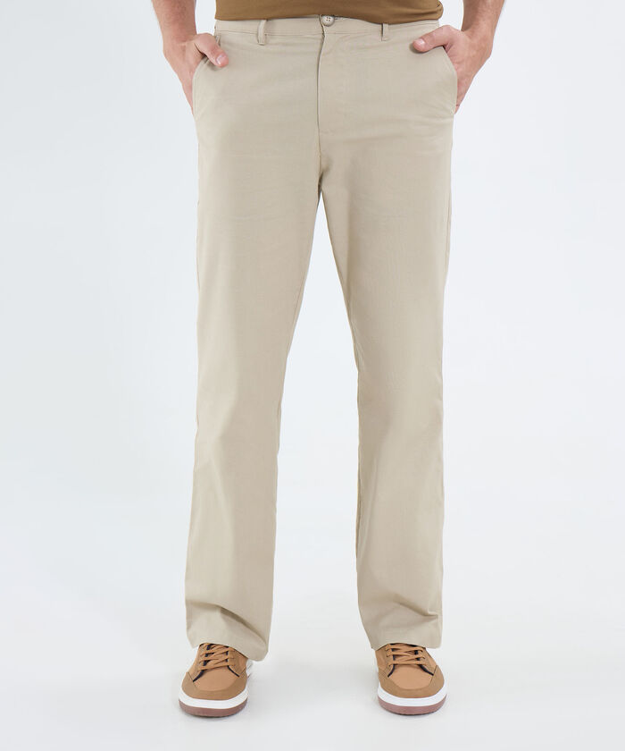 Pantalon Regular Para Hombre, Beige, hi-res