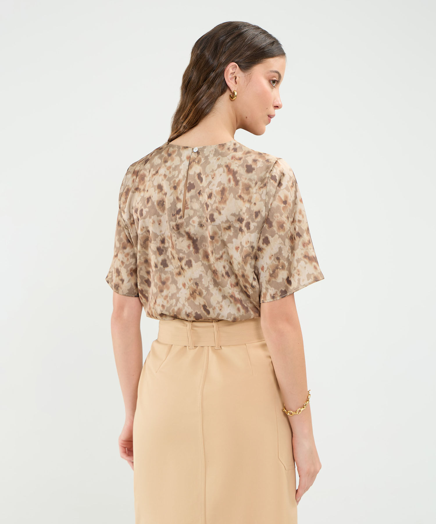 Blusa Manga Corta Para Mujer