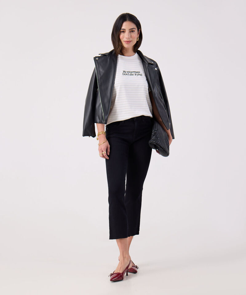 Camiseta Estampada Cuello Redondo 