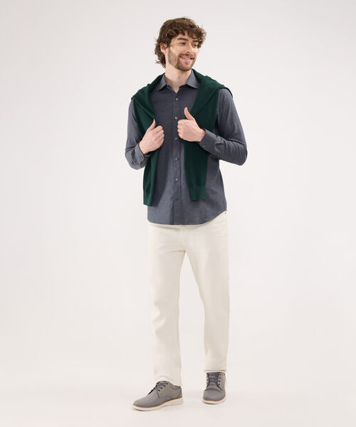 Camisa Manga Larga en Efecto Rústico image number null