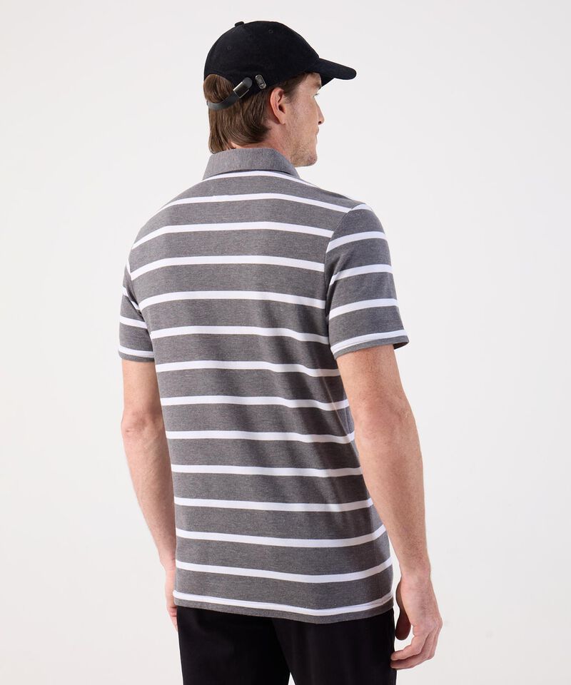 Polo a Rayas Cl&aacute;sico con Bolsillo Para Hombre