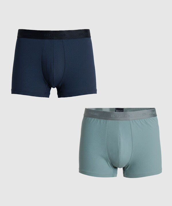 Set X2 B&oacute;xers Largos Con Textura Microperforada Para Hombre image number null