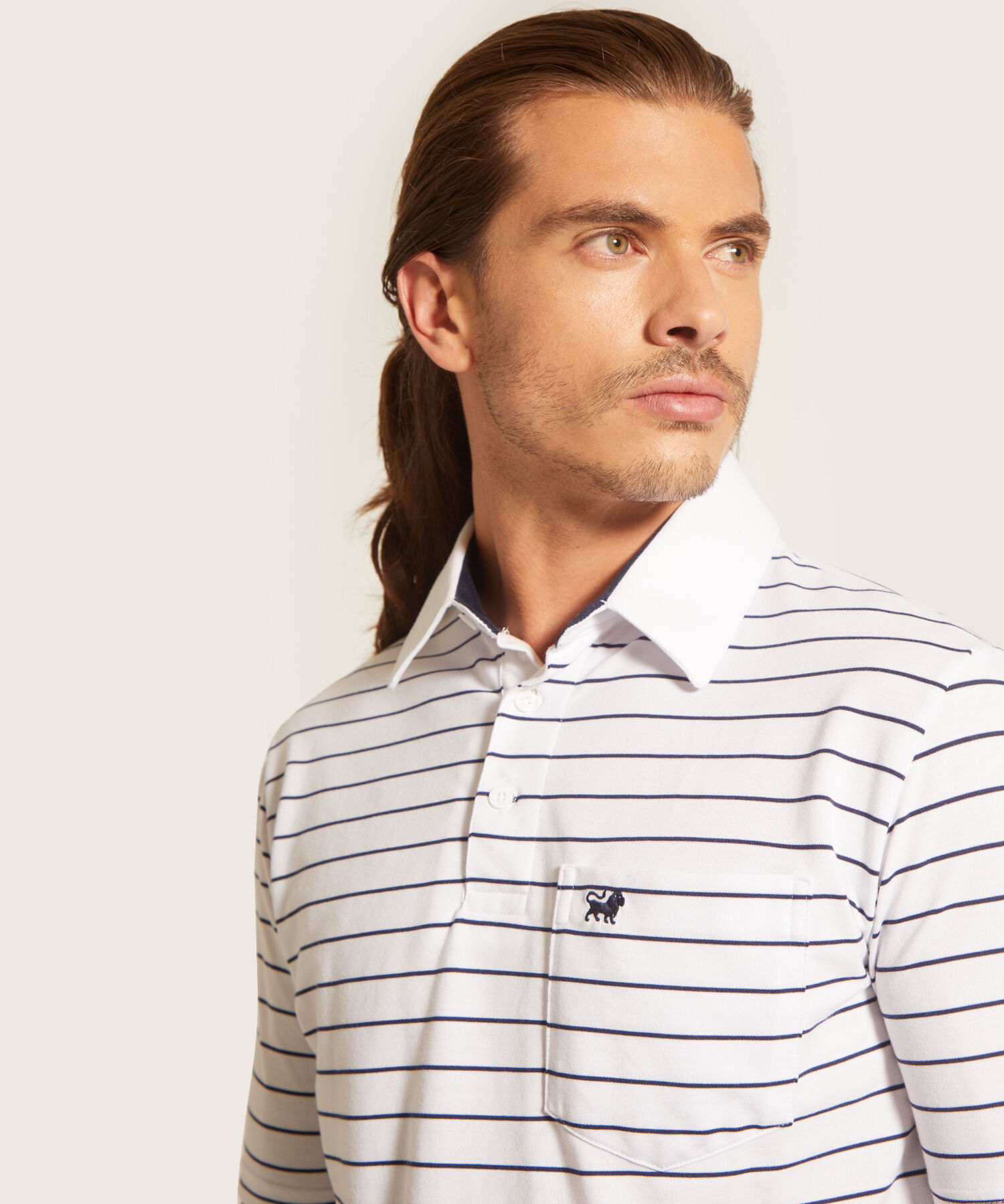 Polo Cuello Duro  Preteñido Bicolor