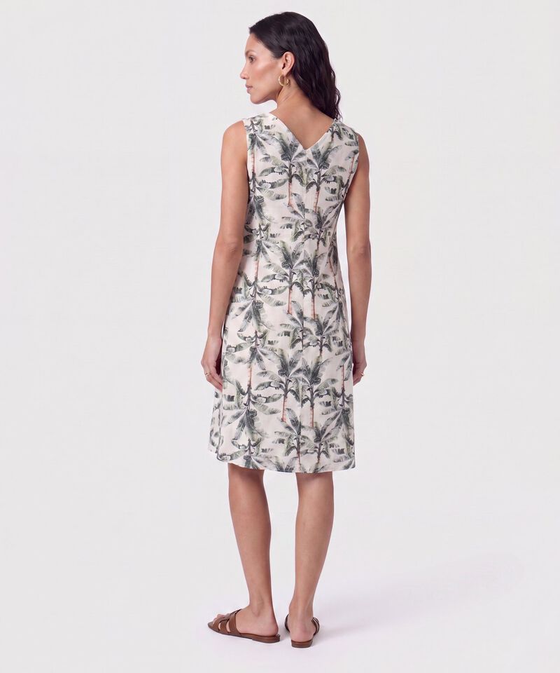 Vestido Corto Estampado Con Cintur&oacute;n Para Mujer