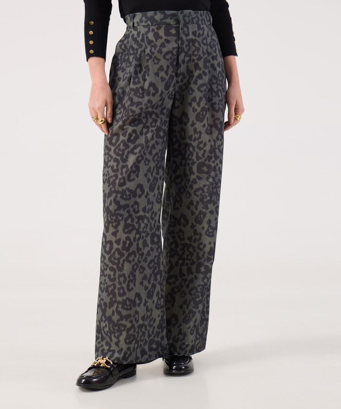 Pantalon Animal Print Fluido 