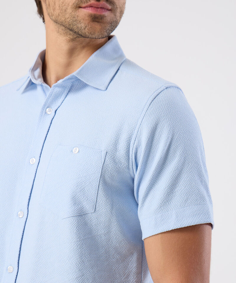 Camisa Casual De Textura Para Hombre