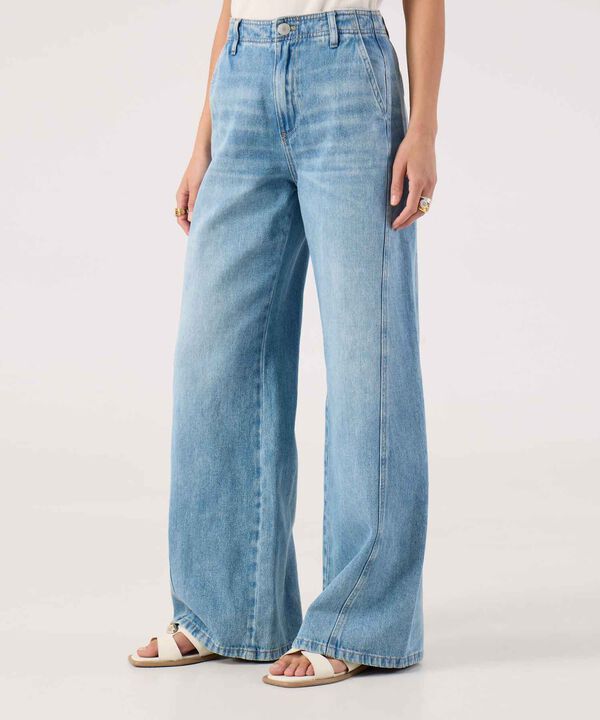 Jean wide leg con desgastes  image number null