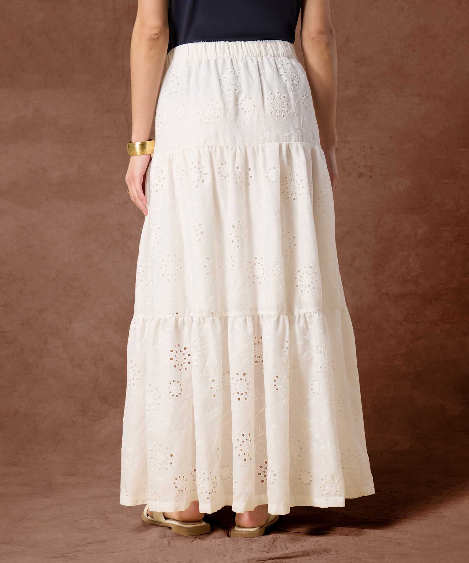 Falda Calada Para Mujer Dise&ntilde;o Larga De Volantes