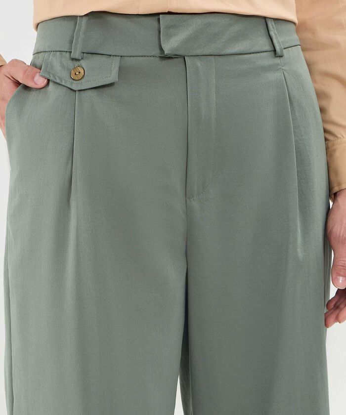 Pantalón Fluido con Prenses