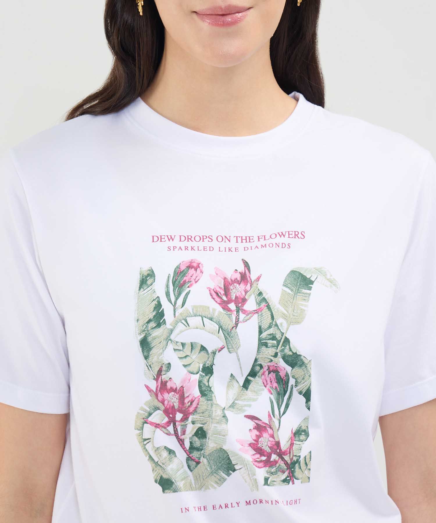 Camiseta Estampado Botánico