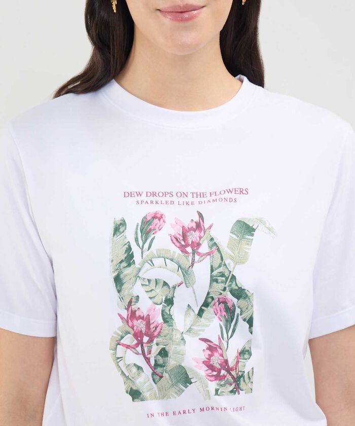 Camiseta Estampado Botánico