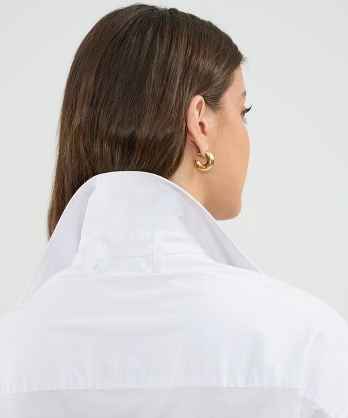 Camisa Manga Larga Unicolor Con Corbata