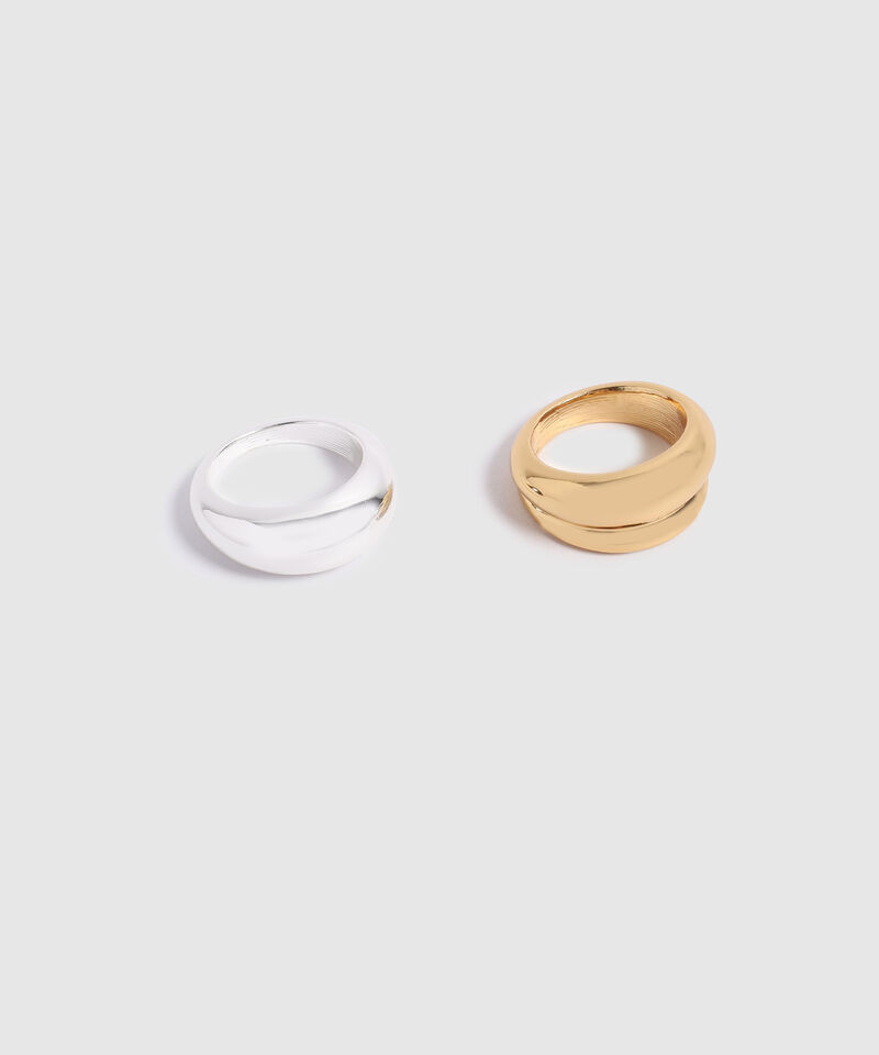 Set de Anillos Gruesos tipo Sello Para Mujer