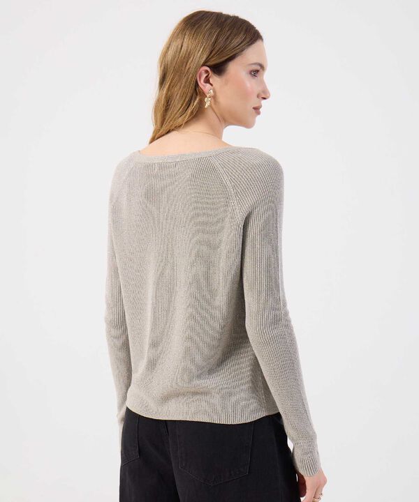 Saco Fino Tejido Cuello V Elegante Para Mujer