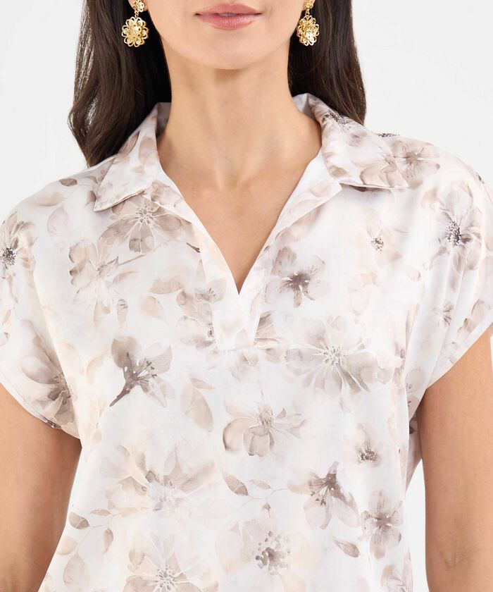 Blusa Satinada Estampada