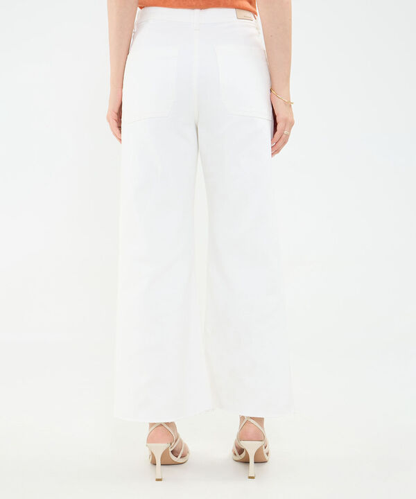 Jeans Culotte Tono Blanco
