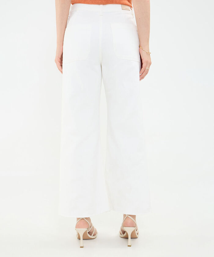 Jeans Culotte Tono Blanco