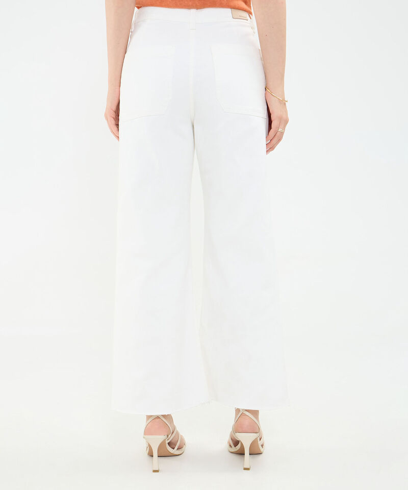 Jeans Culotte Tono Blanco