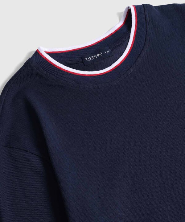 Camiseta Cuello Redondo Contrastado Hombre