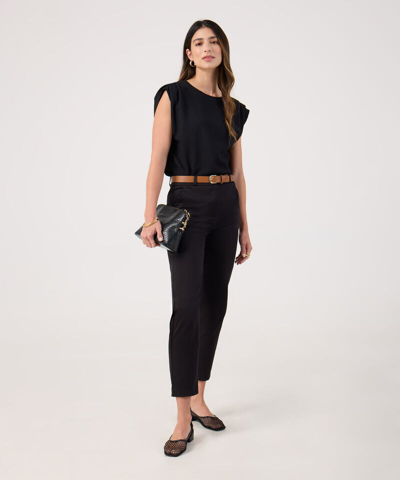 Camiseta unicolor texturizada 