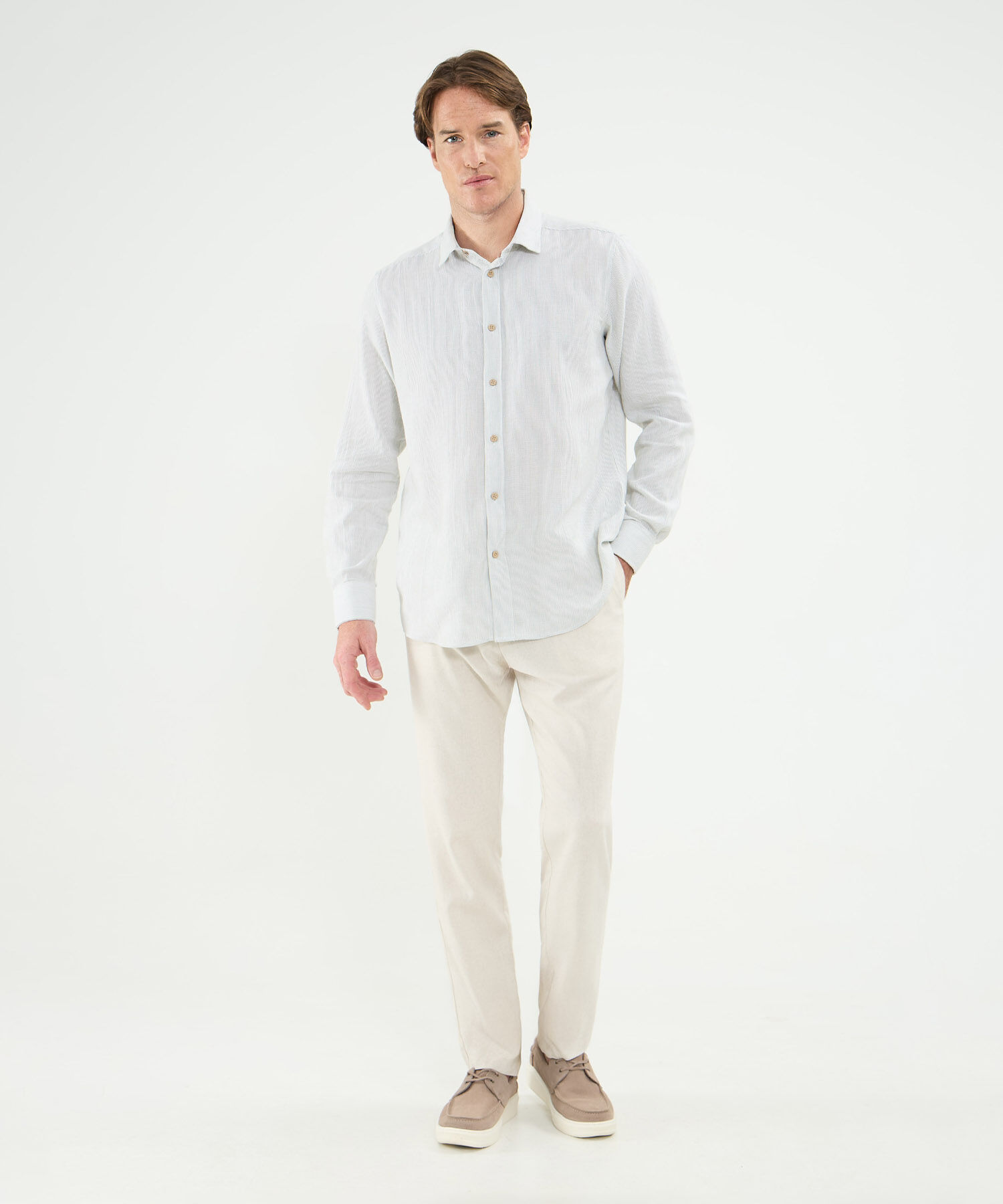 Camisa Manga Larga Prete&ntilde;ida